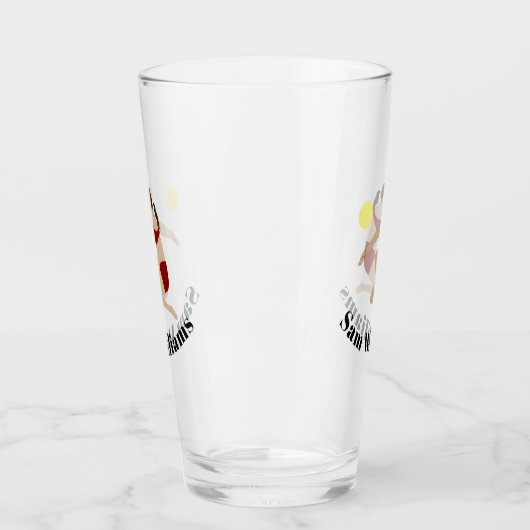 Beach Volleyball Glas (Links)