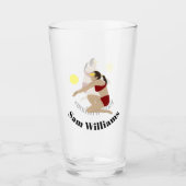 Beach Volleyball Glas (Vorderseite)