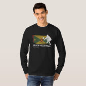 Beach Volleyball Grenada Flag Liebe Volleyball spi T-Shirt (Vorne ganz)