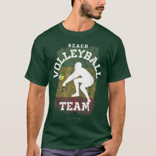 Beach Volleyball Guinea Flag Liebe Volleyball Play T-Shirt