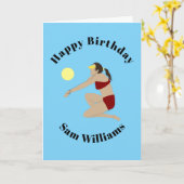 Beach Volleyball Karte (Gelbe Blume)