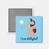 Beach Volleyball Magnet (Vorderseite/Rückseite)