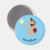 Beach Volleyball Magnet (Vorderseite/Rückseite)