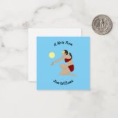 Beach Volleyball Mitteilungskarte (Vorderseite/Rückseite Beispiel)