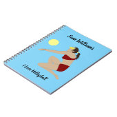 Beach Volleyball Notizblock (Linke Seite)