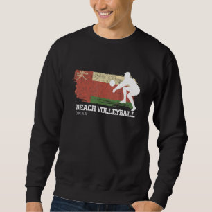 Beach Volleyball Oman Flag Liebe Volleyball Spiele Sweatshirt