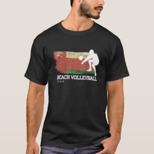 Beach Volleyball Oman Flag Liebe Volleyball Spiele T-Shirt