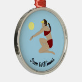 Beach Volleyball Ornament Aus Metall (Rechts)