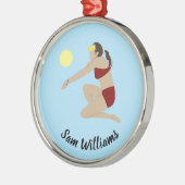 Beach Volleyball Ornament Aus Metall (Links)