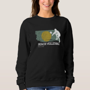 Beach Volleyball Palau Flag Liebe Volleyball Spiel Sweatshirt