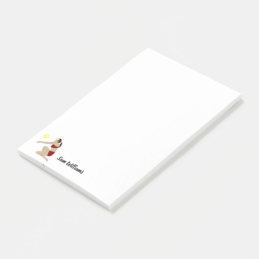 Beach Volleyball Post-it Klebezettel (angewinkelt)