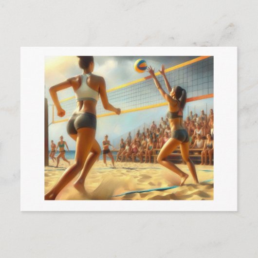Beach Volleyball, Postkarte (Vorderseite)