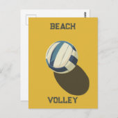 Beach Volleyball Postkarte (Vorne/Hinten)