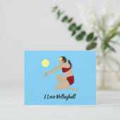 Beach Volleyball Postkarte (Stehend Vorderseite)