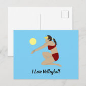 Beach Volleyball Postkarte (Vorne/Hinten)