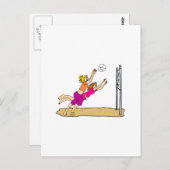Beach Volleyball Postkarte (Vorne/Hinten)