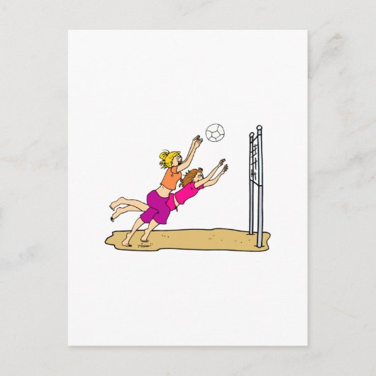 Beach Volleyball Postkarte (Vorderseite)