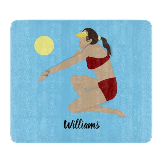 Beach Volleyball Schneidebrett (Vorderseite)