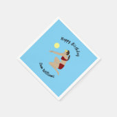 Beach Volleyball Serviette (Ecke)