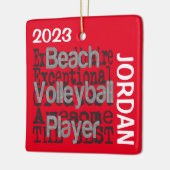 Beach Volleyball Spieler Extraordinaire CUSTOM Keramikornament (Links)