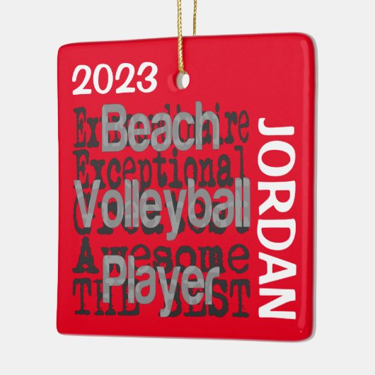Beach Volleyball Spieler Extraordinaire CUSTOM Keramikornament (Links)