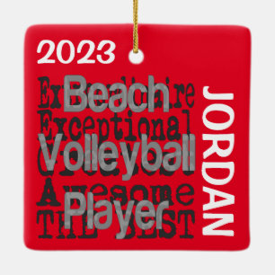 Beach Volleyball Spieler Extraordinaire CUSTOM Keramikornament