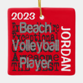 Beach Volleyball Spieler Extraordinaire CUSTOM Keramikornament (Vorderseite)