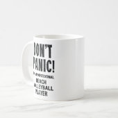Beach Volleyball-Spieler Kaffeetasse (Vorderseite Links)