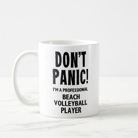 Beach Volleyball-Spieler Kaffeetasse (Links)