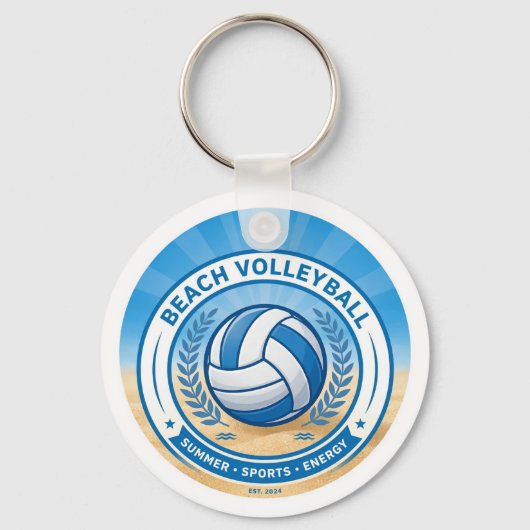 Beach Volleyball Summer Keychain Schlüsselanhänger (Vorderseite)