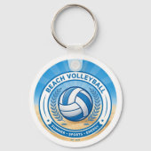 Beach Volleyball Summer Keychain Schlüsselanhänger (Rückseite)