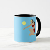 Beach Volleyball Tasse (VorderseiteRechts)