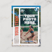 Beach Volleyball Trading Card Souvenir Telefonnummerkarte (Vorderseite)