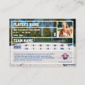 Beach Volleyball Trading Card Souvenir Telefonnummerkarte (Rückseite)