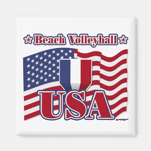Beach Volleyball USA Magnet (Vorne)