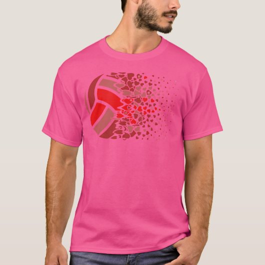 Beach Volleyball Volleyball Heart T-Shirt (Vorderseite)