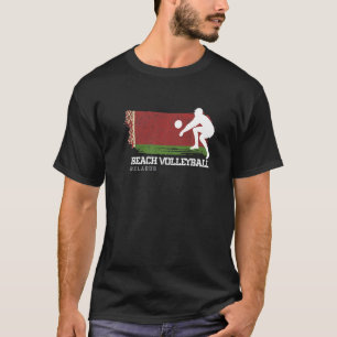 Beach Volleyball Weißrussland Flag Liebe Volleybal T-Shirt