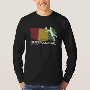 Beach Volleyball Womens Guinea Flag Volleyball Gir T-Shirt