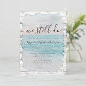 Beach Vow Erneuerung, die wir noch tun Hochzeit Einladung (Stehend Vorderseite)