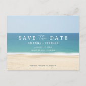 Beach Vow Renewal Save the Date Ankündigungspostkarte (Vorderseite)
