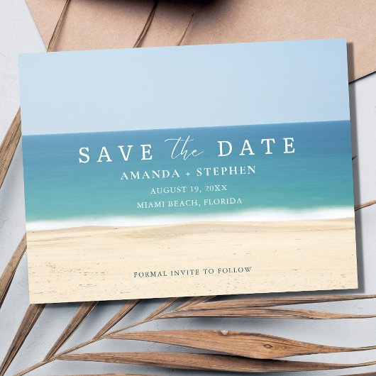 Beach Vow Renewal Save the Date Ankündigungspostkarte