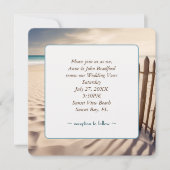 Beach Vow Renewal Wedding Einladung (Vorderseite)