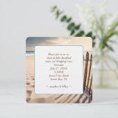Beach Vow Renewal Wedding Einladung (Stehend Vorderseite)