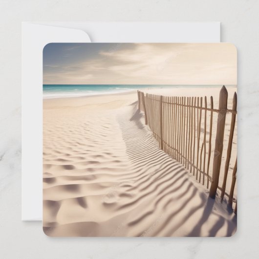 Beach Vow Renewal Wedding Einladung (Rückseite)