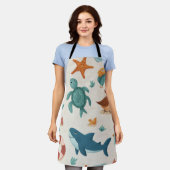 Beach Walk All-Over Print Apron Gift Schürze (Getragen)