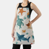 Beach Walk All-Over Print Apron Gift Schürze (InSitu)