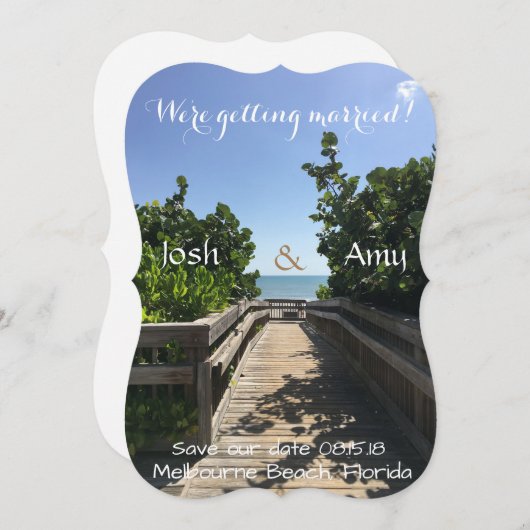 Beach Walk Save the Date (Vorne/Hinten)