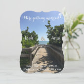 Beach Walk Save the Date (Stehend Vorderseite)