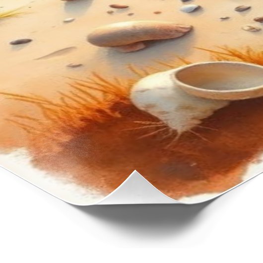 beach wall art poster (Ecke)