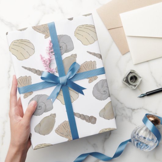 Beach Wasserfarbe Muscheln Geschenkpapier (Schenken)